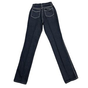 GLORIA VANDERBILT for Murjani Black Straight-Leg Jeans | Rare Late 70s Sz 9